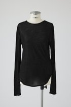 【リムアーク/RIM.ARK】のSoft touch comfy tops/トップス 人気、トレンドファッション・服の通販 founy(ファニー) ファッション Fashion レディースファッション Fashion for Women トップス・カットソー Cut & Sew Tops シャツ・ブラウス・オフィスカジュアル Elegant Blouses & Button-Ups シアー Sheer, See-Through ショート Short, Short Length シンプル Simple, Minimal スリーブ Sleeve, Long Sleeve / Short Sleeve thumbnail ブラック|ID: prp329100004905620 ipo3291000000036723336