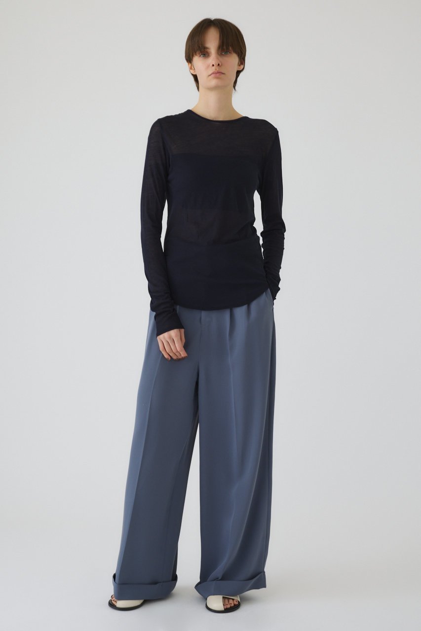 【リムアーク/RIM.ARK】のSoft touch comfy tops/トップス 人気、トレンドファッション・服の通販 founy(ファニー) 　ファッション　Fashion　レディースファッション　Fashion for Women　トップス・カットソー　Cut & Sew Tops　シャツ・ブラウス・オフィスカジュアル　Elegant Blouses & Button-Ups　シアー　Sheer, See-Through　ショート　Short, Short Length　シンプル　Simple, Minimal　スリーブ　Sleeve, Long Sleeve / Short Sleeve　other-5|ID: prp329100004905620 ipo3291000000036748092