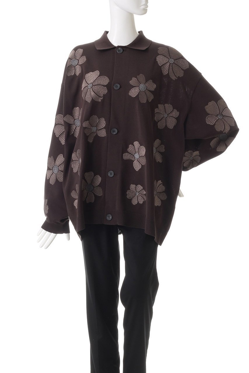 【メゾンスペシャル/MAISON SPECIAL】の【UNISEX】T/C フラワーエンブロイダリーロングスリーブニットシャツ 人気、トレンドファッション・服の通販 founy(ファニー) 　ファッション　Fashion　レディースファッション　Fashion for Women　トップス・カットソー　Cut & Sew Tops　ニット　Knit Tops & Sweaters　シャツ・ブラウス・オフィスカジュアル　Elegant Blouses & Button-Ups　ユニセックス　Unisex, Genderless　スリーブ　Sleeve, Long Sleeve / Short Sleeve　ロング　Long, Long-Length　羽織　Haori, Light Jacket　other-2|ID: prp329100004905660 ipo3291000000036723809