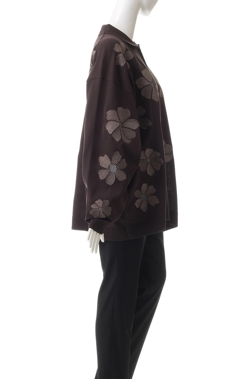 【メゾンスペシャル/MAISON SPECIAL】の【UNISEX】T/C フラワーエンブロイダリーロングスリーブニットシャツ 人気、トレンドファッション・服の通販 founy(ファニー) 　ファッション　Fashion　レディースファッション　Fashion for Women　トップス・カットソー　Cut & Sew Tops　ニット　Knit Tops & Sweaters　シャツ・ブラウス・オフィスカジュアル　Elegant Blouses & Button-Ups　ユニセックス　Unisex, Genderless　スリーブ　Sleeve, Long Sleeve / Short Sleeve　ロング　Long, Long-Length　羽織　Haori, Light Jacket　other-3|ID: prp329100004905660 ipo3291000000036723810