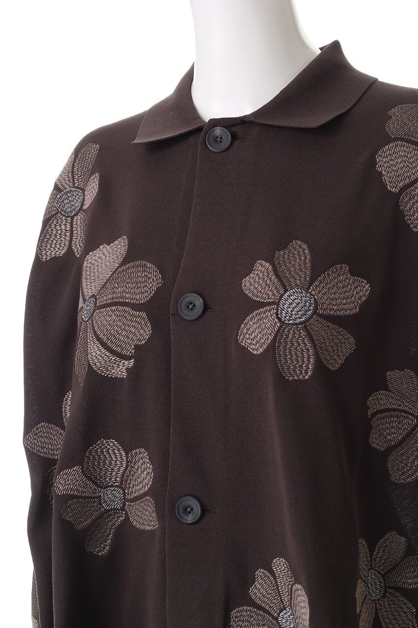 【メゾンスペシャル/MAISON SPECIAL】の【UNISEX】T/C フラワーエンブロイダリーロングスリーブニットシャツ 人気、トレンドファッション・服の通販 founy(ファニー) 　ファッション　Fashion　レディースファッション　Fashion for Women　トップス・カットソー　Cut & Sew Tops　ニット　Knit Tops & Sweaters　シャツ・ブラウス・オフィスカジュアル　Elegant Blouses & Button-Ups　ユニセックス　Unisex, Genderless　スリーブ　Sleeve, Long Sleeve / Short Sleeve　ロング　Long, Long-Length　羽織　Haori, Light Jacket　other-5|ID: prp329100004905660 ipo3291000000036723812