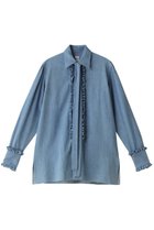 【バウト/BOWTE】のSELVAGE ツイル ダンガリーフリル ドレスシャツ 人気、トレンドファッション・服の通販 founy(ファニー) ファッション Fashion レディースファッション Fashion for Women トップス・カットソー Cut & Sew Tops シャツ・ブラウス・オフィスカジュアル Elegant Blouses & Button-Ups ワンピース Dresses フォーマル・パーティードレス・結婚式用ドレス Elegant & Casual Dresses スリーブ Sleeve, Long Sleeve / Short Sleeve ツイル Twist, Twisted Detail ドレス Dress, One-Piece フリル Frill, Ruffle ロング Long, Long-Length thumbnail ブリーチ|ID: prp329100004905662 ipo3291000000036723846