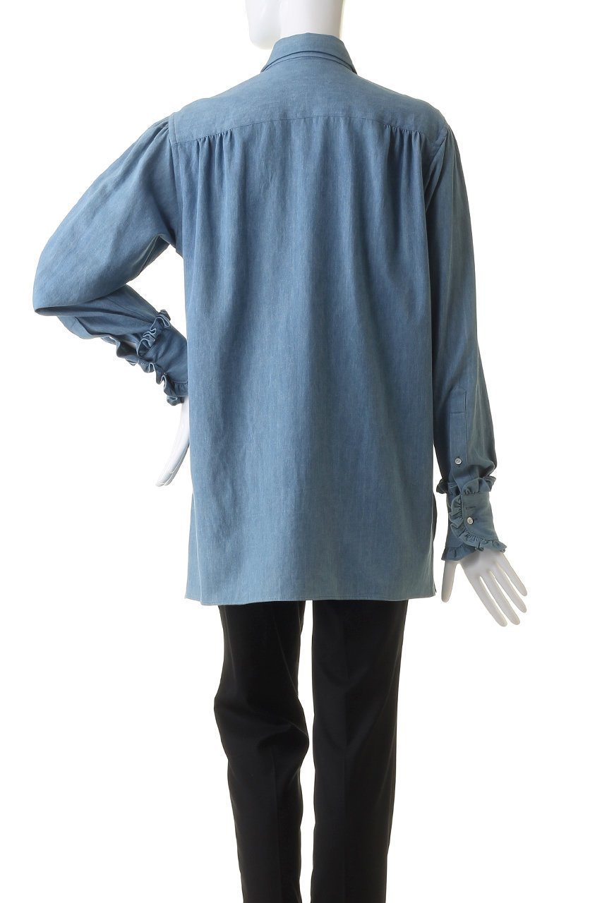 【バウト/BOWTE】のSELVAGE ツイル ダンガリーフリル ドレスシャツ 人気、トレンドファッション・服の通販 founy(ファニー) ファッション Fashion レディースファッション Fashion for Women トップス・カットソー Cut & Sew Tops シャツ・ブラウス・オフィスカジュアル Elegant Blouses & Button-Ups ワンピース Dresses フォーマル・パーティードレス・結婚式用ドレス Elegant & Casual Dresses スリーブ Sleeve, Long Sleeve / Short Sleeve ツイル Twist, Twisted Detail ドレス Dress, One-Piece フリル Frill, Ruffle ロング Long, Long-Length other-4|ID: prp329100004905662 ipo3291000000036723850