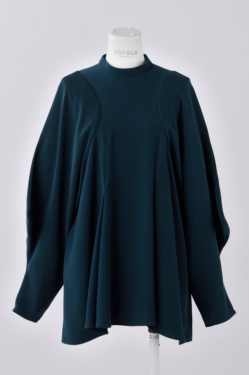 【エンフォルド/ENFOLD】のPEツイル ドレープ P.O/プルオーバー インテリア・キッズ・メンズ・レディースファッション・服の通販 founy(ファニー) 　ファッション　Fashion　レディースファッション　Fashion for Women　トップス・カットソー　Cut & Sew Tops　シャツ・ブラウス・オフィスカジュアル　Elegant Blouses & Button-Ups　カジュアルプルオーバー・ニットトップス　Pullovers & Knit Tops / Casual Pullovers　スリーブ　Sleeve, Long Sleeve / Short Sleeve　ツイル　Twist, Twisted Detail　ドレープ　Drape, Draping Fabric　ロング　Long, Long-Length　ワンポイント　One Point, Statement Accent　定番　Standard, Basic Item　ターコイズ|ID: prp329100004905674 ipo3291000000036723980