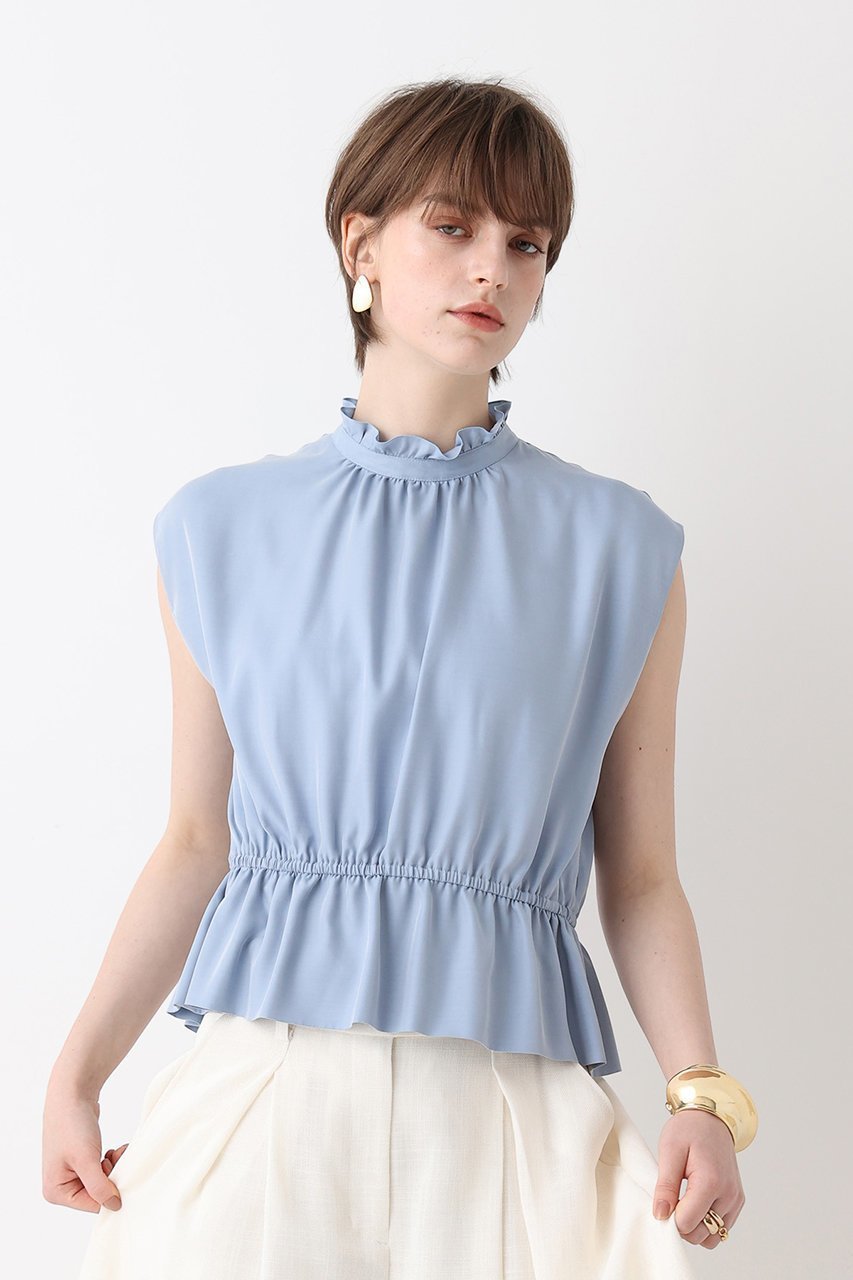 【アルアバイル/allureville】のペプラムヘムフレンチブラウス 人気、トレンドファッション・服の通販 founy(ファニー) 　ファッション　Fashion　レディースファッション　Fashion for Women　トップス・カットソー　Cut & Sew Tops　シャツ・ブラウス・オフィスカジュアル　Elegant Blouses & Button-Ups　キュプラ　Cupro, Eco Fabric　ショート　Short, Short Length　スリーブ　Sleeve, Long Sleeve / Short Sleeve　ペプラム　Peplum, Flared Hem　ヴィンテージ　Vintage Style　エレガント 上品　Elegant　other-2|ID: prp329100004905688 ipo3291000000036724422