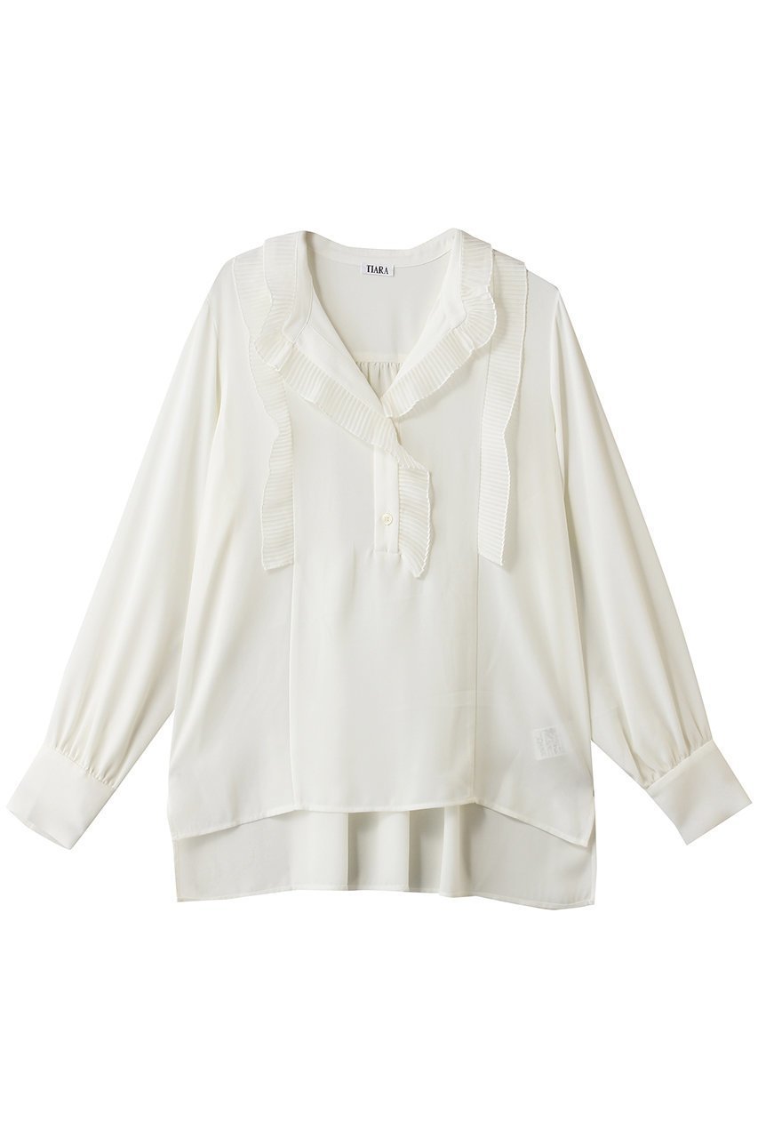 【ティアラ/Tiara】のプリーツディテールブラウス 人気、トレンドファッション・服の通販 founy(ファニー) 　ファッション　Fashion　レディースファッション　Fashion for Women　トップス・カットソー　Cut & Sew Tops　シャツ・ブラウス・オフィスカジュアル　Elegant Blouses & Button-Ups　おすすめ　Recommended / Our Picks　エアリー　Airy Texture　オケージョン　Occasion Wear　シアー　Sheer, See-Through　ジャケット　Jacket, Outerwear　ジョーゼット　Georgette, Semi-Sheer Fabric　スリーブ　Sleeve, Long Sleeve / Short Sleeve　パーティ　Party, Party Style　フリル　Frill, Ruffle　プリーツ　Pleats, Pleated　ロング　Long, Long-Length　エレガント 上品　Elegant　 other-1|ID: prp329100004905700 ipo3291000000036724510