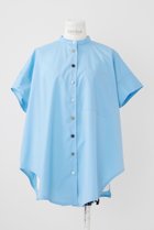 【エンフォルド/ENFOLD】のC/PEブロード Halfsleeve Hexagon SH/シャツ 人気、トレンドファッション・服の通販 founy(ファニー) ファッション Fashion レディースファッション Fashion for Women トップス・カットソー Cut & Sew Tops シャツ・ブラウス・オフィスカジュアル Elegant Blouses & Button-Ups アシンメトリー Asymmetrical Style ショート Short, Short Length ストレート Straight, Straight Cut スリーブ Sleeve, Long Sleeve / Short Sleeve ブロード Broadcloth, Fine Cotton ベーシック Basic, Essential 半袖 Short Sleeve, Half Sleeve 夏 Summer thumbnail ライトブルー|ID: prp329100004905720 ipo3291000000036724833