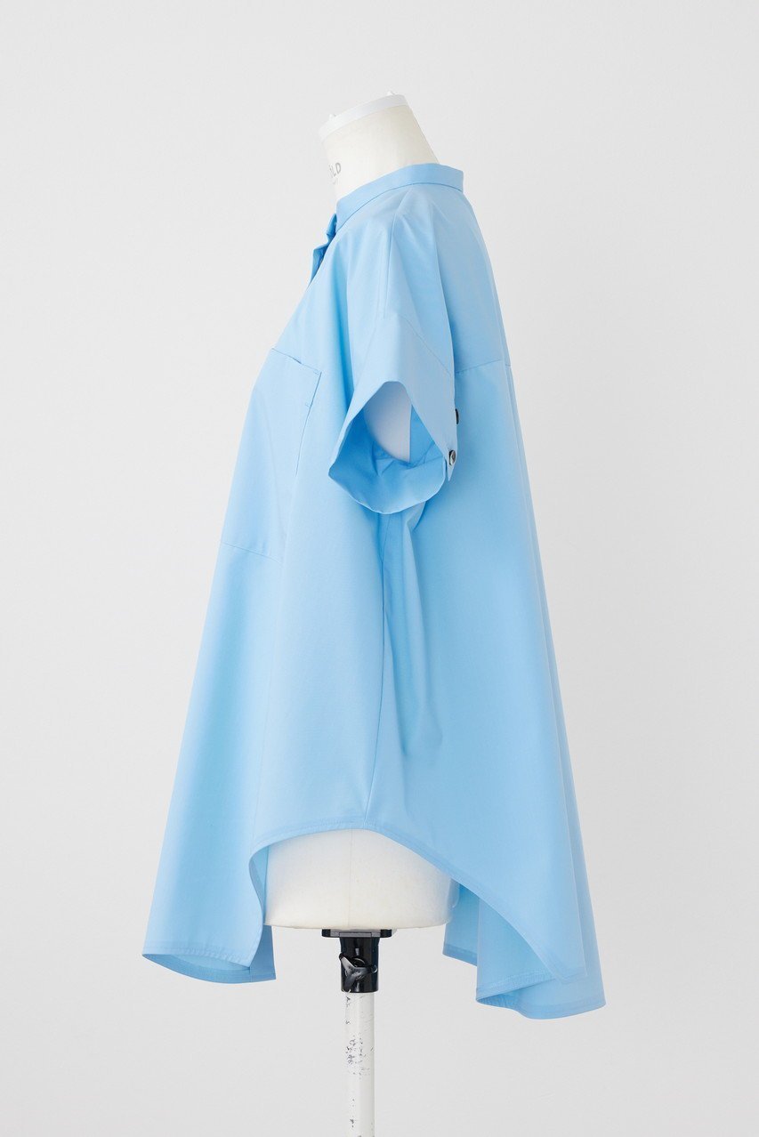 【エンフォルド/ENFOLD】のC/PEブロード Halfsleeve Hexagon SH/シャツ 人気、トレンドファッション・服の通販 founy(ファニー) 　ファッション　Fashion　レディースファッション　Fashion for Women　トップス・カットソー　Cut & Sew Tops　シャツ・ブラウス・オフィスカジュアル　Elegant Blouses & Button-Ups　アシンメトリー　Asymmetrical Style　ショート　Short, Short Length　ストレート　Straight, Straight Cut　スリーブ　Sleeve, Long Sleeve / Short Sleeve　ブロード　Broadcloth, Fine Cotton　ベーシック　Basic, Essential　半袖　Short Sleeve, Half Sleeve　夏　Summer　other-2|ID: prp329100004905720 ipo3291000000036748347