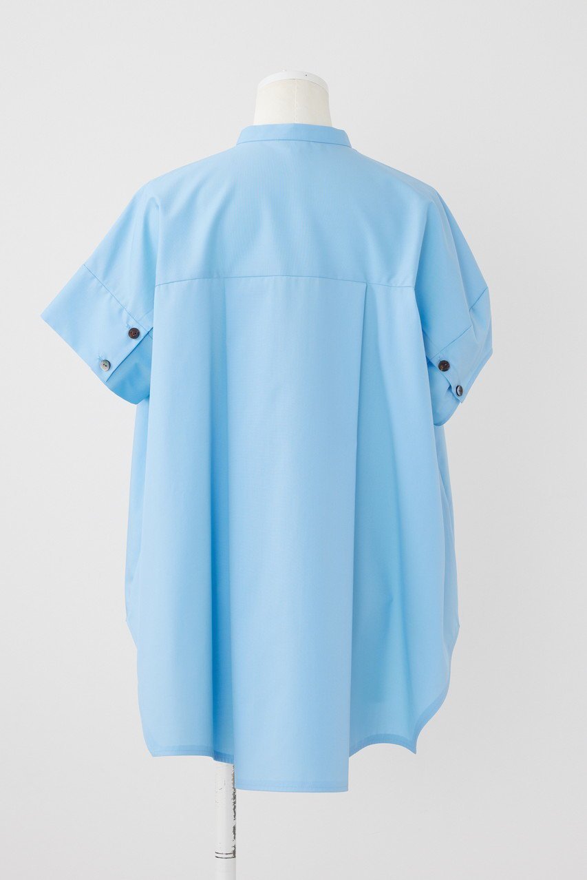 【エンフォルド/ENFOLD】のC/PEブロード Halfsleeve Hexagon SH/シャツ 人気、トレンドファッション・服の通販 founy(ファニー) 　ファッション　Fashion　レディースファッション　Fashion for Women　トップス・カットソー　Cut & Sew Tops　シャツ・ブラウス・オフィスカジュアル　Elegant Blouses & Button-Ups　アシンメトリー　Asymmetrical Style　ショート　Short, Short Length　ストレート　Straight, Straight Cut　スリーブ　Sleeve, Long Sleeve / Short Sleeve　ブロード　Broadcloth, Fine Cotton　ベーシック　Basic, Essential　半袖　Short Sleeve, Half Sleeve　夏　Summer　other-3|ID: prp329100004905720 ipo3291000000036748348