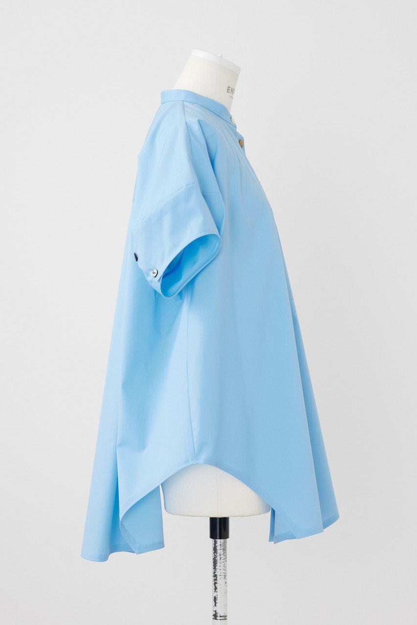 【エンフォルド/ENFOLD】のC/PEブロード Halfsleeve Hexagon SH/シャツ 人気、トレンドファッション・服の通販 founy(ファニー) 　ファッション　Fashion　レディースファッション　Fashion for Women　トップス・カットソー　Cut & Sew Tops　シャツ・ブラウス・オフィスカジュアル　Elegant Blouses & Button-Ups　アシンメトリー　Asymmetrical Style　ショート　Short, Short Length　ストレート　Straight, Straight Cut　スリーブ　Sleeve, Long Sleeve / Short Sleeve　ブロード　Broadcloth, Fine Cotton　ベーシック　Basic, Essential　半袖　Short Sleeve, Half Sleeve　夏　Summer　other-4|ID: prp329100004905720 ipo3291000000036748349