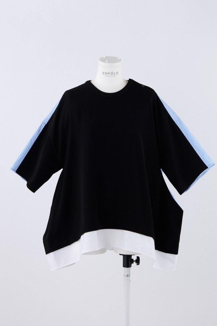 【エンフォルド/ENFOLD】のPEツイル SH コンビP.O/プルオーバー インテリア・キッズ・メンズ・レディースファッション・服の通販 founy(ファウニー) https://founy.com/ ファッション Fashion レディースファッション Fashion for Women トップス・カットソー Cut & Sew Tops シャツ・ブラウス・オフィスカジュアル Elegant Blouses & Button-Ups カジュアルプルオーバー・ニットトップス Pullovers & Knit Tops / Casual Pullovers とろみ Fluid, Flowy Fabric コンビ Combo, Combination Style ショート Short, Short Length スリーブ Sleeve, Long Sleeve / Short Sleeve セットアップ Set-Up, Coordinated Outfit ツイル Twist, Twisted Detail ドッキング Docking, Mixed Material フロント Front, Front Design エレガント 上品 Elegant 人気 Popular, Best Seller 定番 Standard, Basic Item |ID: prp329100004905724 ipo3291000000036724948