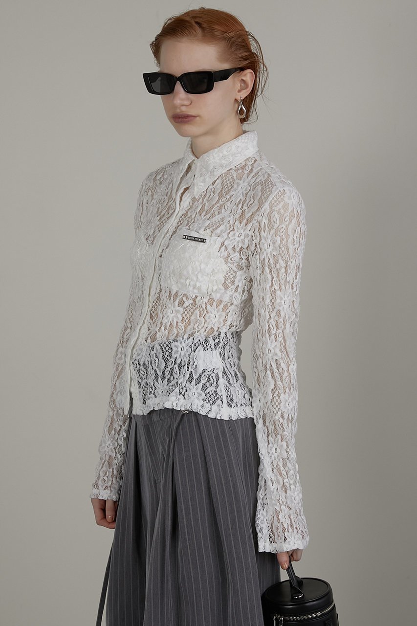 【プランク プロジェクト/PRANK PROJECT】のレースシャツ / Lace Shirt 人気、トレンドファッション・服の通販 founy(ファニー) 　ファッション　Fashion　レディースファッション　Fashion for Women　トップス・カットソー　Cut & Sew Tops　シャツ・ブラウス・オフィスカジュアル　Elegant Blouses & Button-Ups　サマー　Summer, Summer Style　シアー　Sheer, See-Through　スリーブ　Sleeve, Long Sleeve / Short Sleeve　フィット　Fit, Slim Fit　フラワー　Flower, Floral　レース　Lace, Lace Fabric　ロング　Long, Long-Length　other-7|ID: prp329100004905738 ipo3291000000036725343