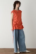 【ヒューエルミュージアム/hueLe Museum】の【STUMBLY】 Slit Neck Sleeveless Blouse オレンジ|ID: prp329100004905779 ipo3291000000036726320