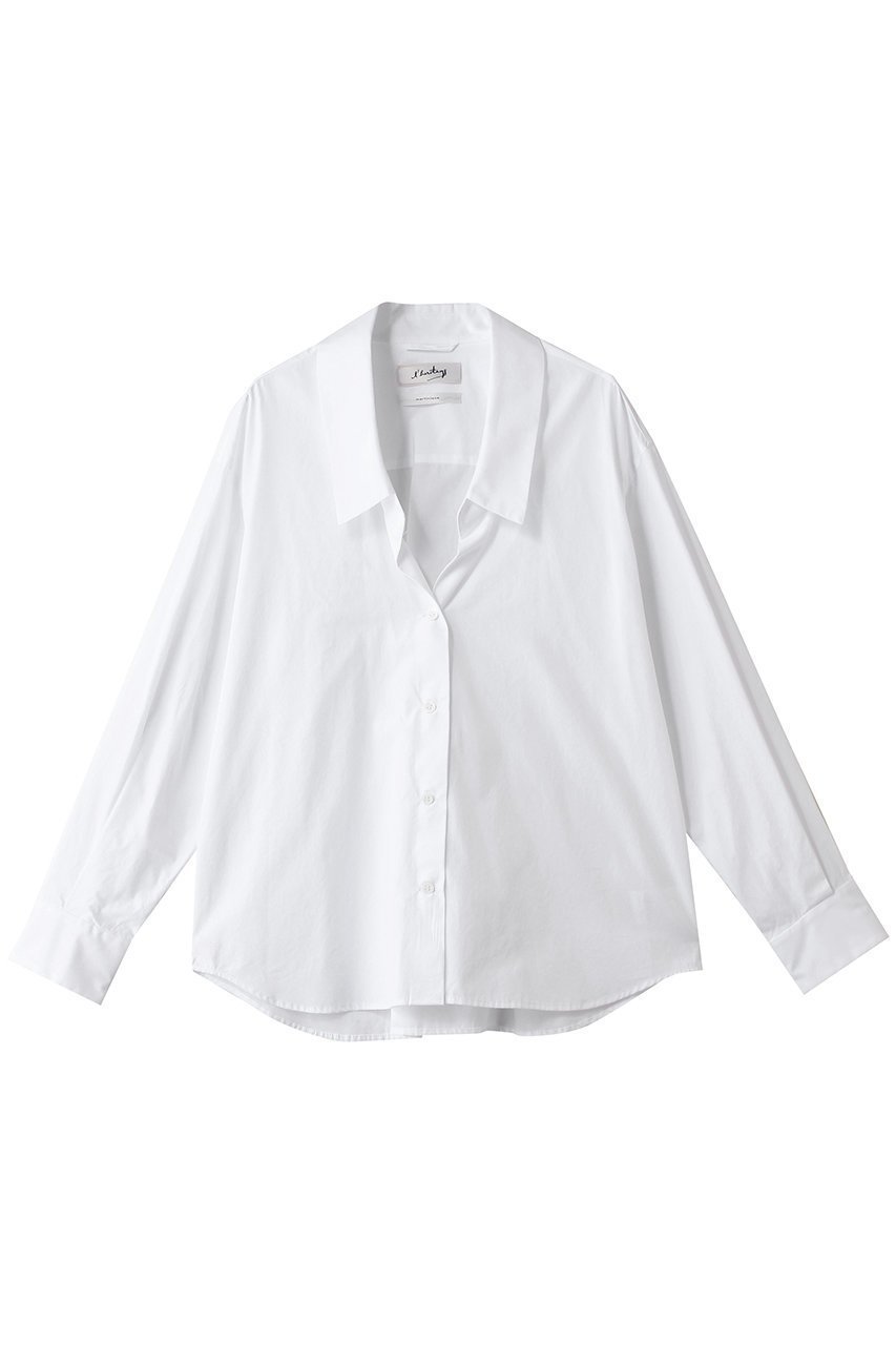 【マルティニーク/martinique】の【l heritage martinique】コットンポプリンシャツ インテリア・キッズ・メンズ・レディースファッション・服の通販 founy(ファニー) 　ファッション　Fashion　レディースファッション　Fashion for Women　トップス・カットソー　Cut & Sew Tops　シャツ・ブラウス・オフィスカジュアル　Elegant Blouses & Button-Ups　おすすめ　Recommended / Our Picks　シンプル　Simple, Minimal　スリーブ　Sleeve, Long Sleeve / Short Sleeve　バランス　Balance, Style Balance　フィット　Fit, Slim Fit　ベーシック　Basic, Essential　ボトム　Bottoms, Lower Wear　リラックス　Relax, Relaxed Fit　ロング　Long, Long-Length　定番　Standard, Basic Item　ホワイト|ID: prp329100004905795 ipo3291000000036726506