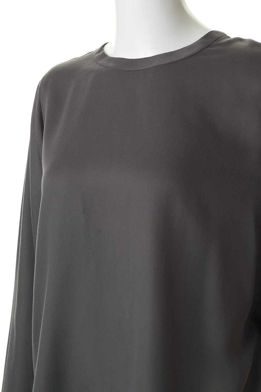 【プレインピープル/PLAIN PEOPLE】のキュプラサテンクルーネックブラウス 人気、トレンドファッション・服の通販 founy(ファニー) 　ファッション　Fashion　レディースファッション　Fashion for Women　トップス・カットソー　Cut & Sew Tops　シャツ・ブラウス・オフィスカジュアル　Elegant Blouses & Button-Ups　インナー　Innerwear　シンプル　Simple, Minimal　ジャケット　Jacket, Outerwear　スリーブ　Sleeve, Long Sleeve / Short Sleeve　ロング　Long, Long-Length　エレガント 上品　Elegant　other-5|ID: prp329100004905802 ipo3291000000036726611