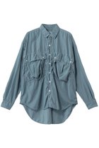 【キャサリンハムネット/KATHARINE HAMNETT LONDON】のパラシュートロングテールシャツ ブルー|ID: prp329100004905828 ipo3291000000036726850