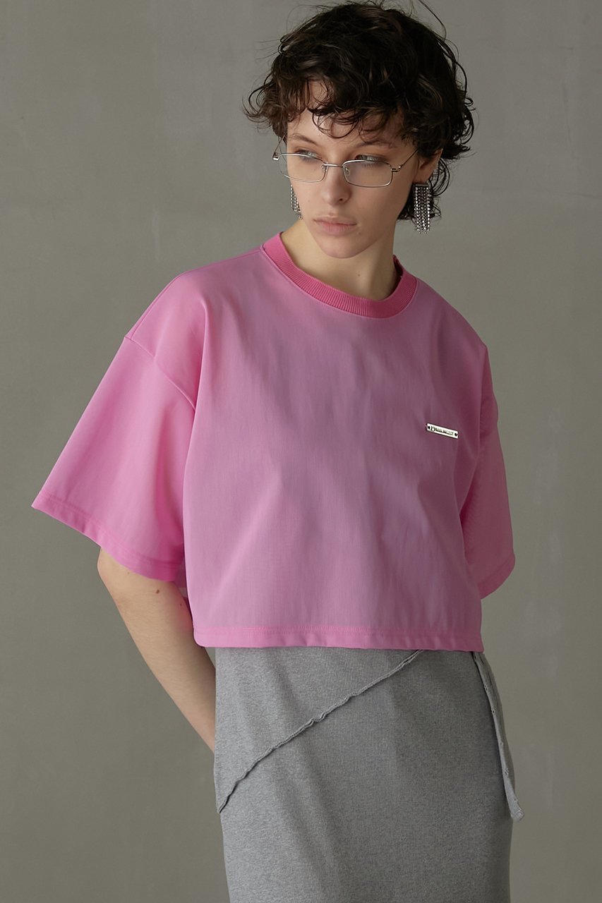 【プランク プロジェクト/PRANK PROJECT】のハードメッシュオーバーTシャツ / Hard Mesh Over T-shirt 人気、トレンドファッション・服の通販 founy(ファニー) 　ファッション　Fashion　レディースファッション　Fashion for Women　トップス・カットソー　Cut & Sew Tops　シャツ・ブラウス・オフィスカジュアル　Elegant Blouses & Button-Ups　ロングTシャツ・Tシャツ　Longline T-Shirts & Tees　カットソー・ベーシックTシャツ　Cut-and-Sewn Tops / Stretch Tees & Basics　クロップド　Cropped, Short Length　ショート　Short, Short Length　スポーツ　Sports, Activewear　スポーティ　Sporty, Casual Athletic　スリーブ　Sleeve, Long Sleeve / Short Sleeve　メッシュ　Mesh, Net Fabric　other-8|ID: prp329100004905907 ipo3291000000036727565