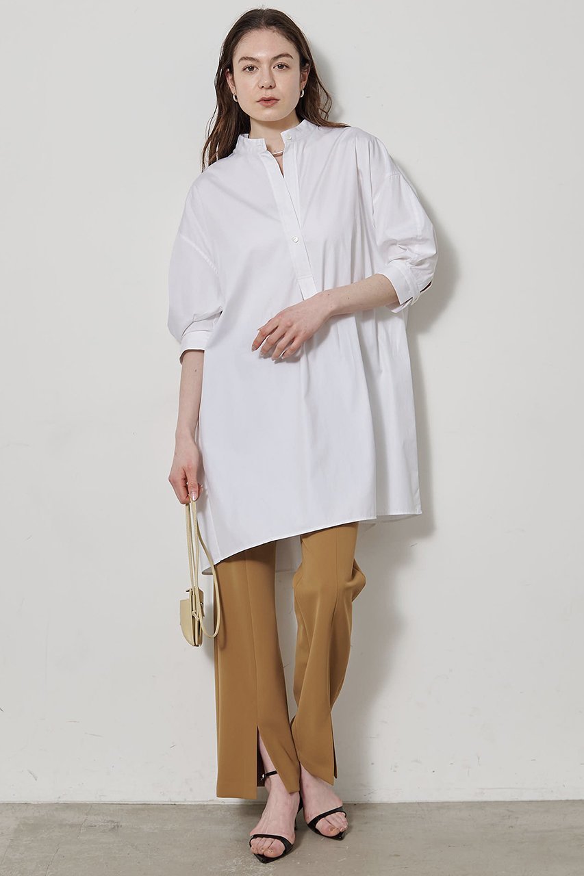 【ウィムガゼット/Whim Gazette】の刺繍シャツチュニック2 人気、トレンドファッション・服の通販 founy(ファニー) 　ファッション　Fashion　レディースファッション　Fashion for Women　トップス・カットソー　Cut & Sew Tops　シャツ・ブラウス・オフィスカジュアル　Elegant Blouses & Button-Ups　クラシカル　Classical, Vintage-Inspired　コンパクト　Compact, Small Size　ショルダー　Shoulder, Shoulder Strap　スタンド　Stand Collar, Upright Stand　スリーブ　Sleeve, Long Sleeve / Short Sleeve　チュニック　Tunic, Long Top　デニム　Denim, Jeans Material　ドロップ　Drop Shoulder, Dropped Style　なめらか　Smooth, Silky Texture　フロント　Front, Front Design　ペンシル　Pencil, Pencil Skirt　レギンス　Leggings, Stretch Pants　ロング　Long, Long-Length　ワンポイント　One Point, Statement Accent　新作・新入荷　New Arrivals / New In　other-2|ID: prp329100004905916 ipo3291000000036727634