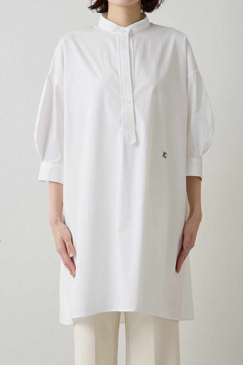 【ウィムガゼット/Whim Gazette】の刺繍シャツチュニック2 人気、トレンドファッション・服の通販 founy(ファニー) 　ファッション　Fashion　レディースファッション　Fashion for Women　トップス・カットソー　Cut & Sew Tops　シャツ・ブラウス・オフィスカジュアル　Elegant Blouses & Button-Ups　クラシカル　Classical, Vintage-Inspired　コンパクト　Compact, Small Size　ショルダー　Shoulder, Shoulder Strap　スタンド　Stand Collar, Upright Stand　スリーブ　Sleeve, Long Sleeve / Short Sleeve　チュニック　Tunic, Long Top　デニム　Denim, Jeans Material　ドロップ　Drop Shoulder, Dropped Style　なめらか　Smooth, Silky Texture　フロント　Front, Front Design　ペンシル　Pencil, Pencil Skirt　レギンス　Leggings, Stretch Pants　ロング　Long, Long-Length　ワンポイント　One Point, Statement Accent　新作・新入荷　New Arrivals / New In　other-6|ID: prp329100004905916 ipo3291000000036727638