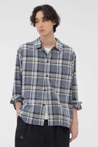 【マーガレット ハウエル/MARGARET HOWELL / MEN】のTOP DYED COTTON POPLIN SHIRT チエツク|ID: prp329100004905918 ipo3291000000036727652