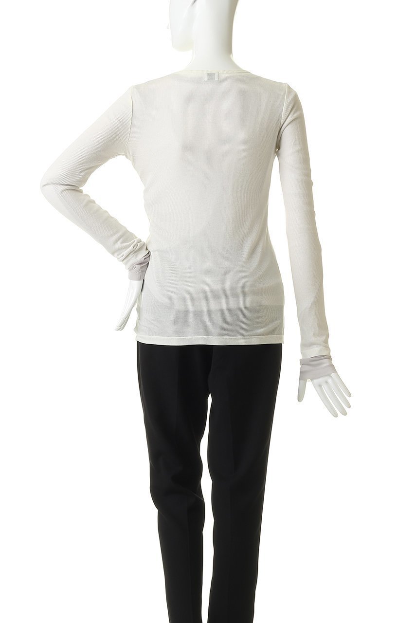 【マノフ/MANOF】のSHEER LAYERED CUT TOPSトップス 人気、トレンドファッション・服の通販 founy(ファニー) 　ファッション　Fashion　レディースファッション　Fashion for Women　トップス・カットソー　Cut & Sew Tops　シャツ・ブラウス・オフィスカジュアル　Elegant Blouses & Button-Ups　ロングTシャツ・Tシャツ　Longline T-Shirts & Tees　カットソー・ベーシックTシャツ　Cut-and-Sewn Tops / Stretch Tees & Basics　ギャザー　Gathered, Ruffled　スリーブ　Sleeve, Long Sleeve / Short Sleeve　ロング　Long, Long-Length　other-4|ID: prp329100004905935 ipo3291000000036733537