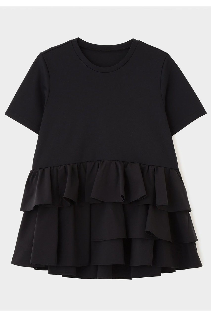 【ル フィル/LE PHIL】のコンビフリルプルオーバー 人気、トレンドファッション・服の通販 founy(ファニー) 　ファッション　Fashion　レディースファッション　Fashion for Women　トップス・カットソー　Cut & Sew Tops　シャツ・ブラウス・オフィスカジュアル　Elegant Blouses & Button-Ups　ロングTシャツ・Tシャツ　Longline T-Shirts & Tees　カジュアルプルオーバー・ニットトップス　Pullovers & Knit Tops / Casual Pullovers　カットソー・ベーシックTシャツ　Cut-and-Sewn Tops / Stretch Tees & Basics　カットソー　Cut and Sewn Top　ショート　Short, Short Length　シンプル　Simple, Minimal　スタンダード　Standard, Basic　スリーブ　Sleeve, Long Sleeve / Short Sleeve　タイプライター　Typewriter Fabric, Crisp Cotton　タフタ　Taffeta, Structured Fabric　バランス　Balance, Style Balance　フェミニン　Feminine, Girly　フリル　Frill, Ruffle　フロント　Front, Front Design　 other-1|ID: prp329100004905941 ipo3291000000036727855