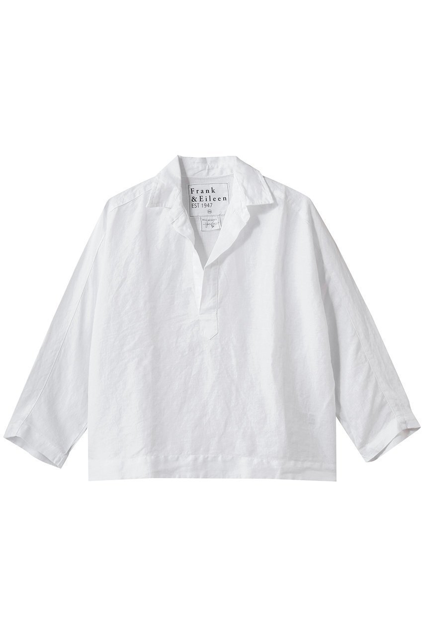 【フランク&アイリーン/Frank&Eileen】のGABI ウォッシュドリネン スキッパーシャツ 人気、トレンドファッション・服の通販 founy(ファニー) 　ファッション　Fashion　レディースファッション　Fashion for Women　トップス・カットソー　Cut & Sew Tops　シャツ・ブラウス・オフィスカジュアル　Elegant Blouses & Button-Ups　スキッパー　Skipper, Open Collar　スリーブ　Sleeve, Long Sleeve / Short Sleeve　ロング　Long, Long-Length　ヴィンテージ　Vintage Style　夏　Summer　新作・新入荷　New Arrivals / New In　 other-1|ID: prp329100004905945 ipo3291000000036727889