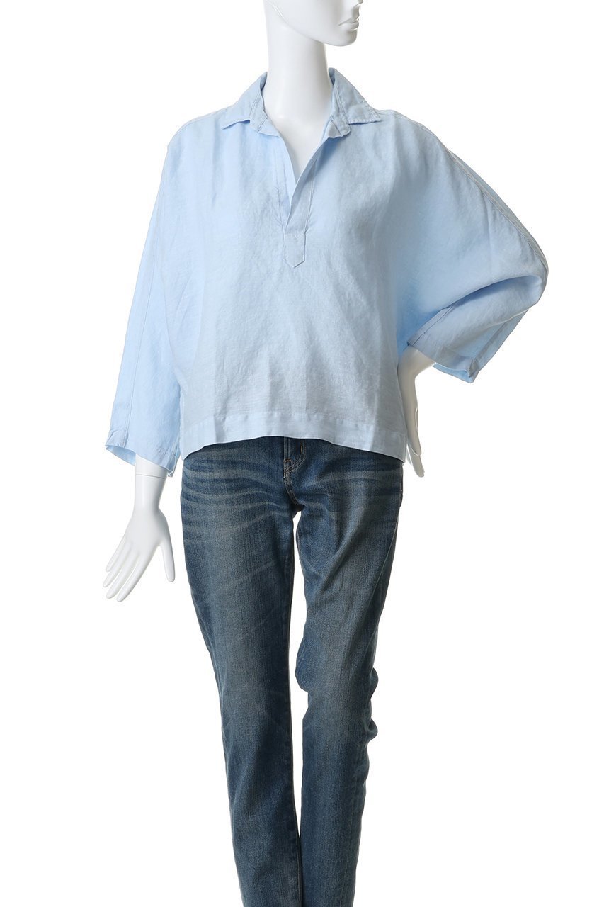 【フランク&アイリーン/Frank&Eileen】のGABI ウォッシュドリネン スキッパーシャツ 人気、トレンドファッション・服の通販 founy(ファニー) 　ファッション　Fashion　レディースファッション　Fashion for Women　トップス・カットソー　Cut & Sew Tops　シャツ・ブラウス・オフィスカジュアル　Elegant Blouses & Button-Ups　スキッパー　Skipper, Open Collar　スリーブ　Sleeve, Long Sleeve / Short Sleeve　ロング　Long, Long-Length　ヴィンテージ　Vintage Style　夏　Summer　新作・新入荷　New Arrivals / New In　other-2|ID: prp329100004905945 ipo3291000000036727893