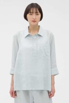 【マーガレットハウエル/MARGARET HOWELL】のSOFT LINEN SHIRT ブルー|ID: prp329100004905946 ipo3291000000036727899