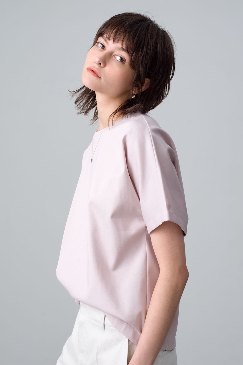 【エブール/ebure】の【ELLESHOP限定】ピュアオーガニックバイオ クルーネックカットソー 人気、トレンドファッション・服の通販 founy(ファニー) 　ファッション　Fashion　レディースファッション　Fashion for Women　トップス・カットソー　Cut & Sew Tops　シャツ・ブラウス・オフィスカジュアル　Elegant Blouses & Button-Ups　ロングTシャツ・Tシャツ　Longline T-Shirts & Tees　カットソー・ベーシックTシャツ　Cut-and-Sewn Tops / Stretch Tees & Basics　イタリア　Italy　春　Spring　カットソー　Cut and Sewn Top　ショート　Short, Short Length　シンプル　Simple, Minimal　スリーブ　Sleeve, Long Sleeve / Short Sleeve　定番　Standard, Basic Item　なめらか　Smooth, Silky Texture　別注　Limited Edition, Custom Order　S/S・春夏　SS, Spring/Summer, Warm Season　夏　Summer　other-7|ID: prp329100004905957 ipo3291000000036728003