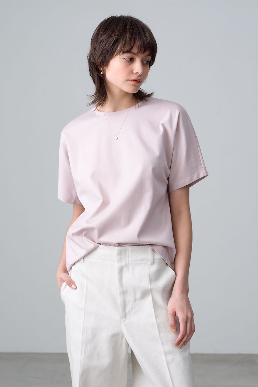 【エブール/ebure】の【ELLESHOP限定】ピュアオーガニックバイオ クルーネックカットソー 人気、トレンドファッション・服の通販 founy(ファニー) 　ファッション　Fashion　レディースファッション　Fashion for Women　トップス・カットソー　Cut & Sew Tops　シャツ・ブラウス・オフィスカジュアル　Elegant Blouses & Button-Ups　ロングTシャツ・Tシャツ　Longline T-Shirts & Tees　カットソー・ベーシックTシャツ　Cut-and-Sewn Tops / Stretch Tees & Basics　イタリア　Italy　春　Spring　カットソー　Cut and Sewn Top　ショート　Short, Short Length　シンプル　Simple, Minimal　スリーブ　Sleeve, Long Sleeve / Short Sleeve　定番　Standard, Basic Item　なめらか　Smooth, Silky Texture　別注　Limited Edition, Custom Order　S/S・春夏　SS, Spring/Summer, Warm Season　夏　Summer　other-8|ID: prp329100004905957 ipo3291000000036728004