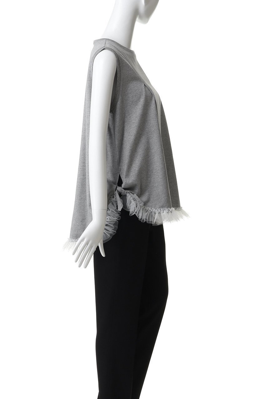 【ルール ロジェット/leur logette】のコットンノースリーブチュールヘムトップス 人気、トレンドファッション・服の通販 founy(ファニー) ファッション Fashion レディースファッション Fashion for Women トップス・カットソー Cut & Sew Tops キャミソール&ノースリーブ Camisoles & Sleeveless Tops シャツ・ブラウス・オフィスカジュアル Elegant Blouses & Button-Ups ロングTシャツ・Tシャツ Longline T-Shirts & Tees カットソー・ベーシックTシャツ Cut-and-Sewn Tops / Stretch Tees & Basics キャミソール Camisole, Spaghetti Strap Top タンク Tank Top, Sleeveless Top チュール Tulip, Tulip Motif フェミニン Feminine, Girly other-3|ID: prp329100004905969 ipo3291000000036733561