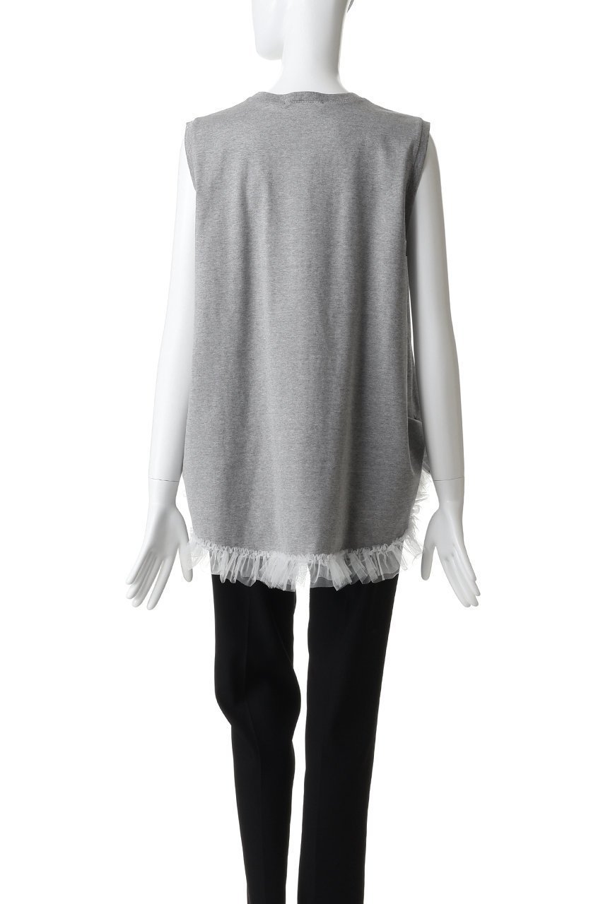 【ルール ロジェット/leur logette】のコットンノースリーブチュールヘムトップス 人気、トレンドファッション・服の通販 founy(ファニー) ファッション Fashion レディースファッション Fashion for Women トップス・カットソー Cut & Sew Tops キャミソール&ノースリーブ Camisoles & Sleeveless Tops シャツ・ブラウス・オフィスカジュアル Elegant Blouses & Button-Ups ロングTシャツ・Tシャツ Longline T-Shirts & Tees カットソー・ベーシックTシャツ Cut-and-Sewn Tops / Stretch Tees & Basics キャミソール Camisole, Spaghetti Strap Top タンク Tank Top, Sleeveless Top チュール Tulip, Tulip Motif フェミニン Feminine, Girly other-4|ID: prp329100004905969 ipo3291000000036733562