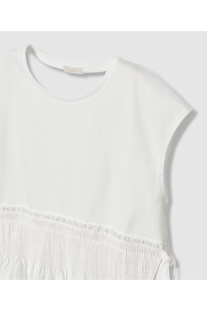 【アルアバイル/allureville】の刺繍プリーツペプラムプルオーバー 人気、トレンドファッション・服の通販 founy(ファニー) 　ファッション　Fashion　レディースファッション　Fashion for Women　トップス・カットソー　Cut & Sew Tops　シャツ・ブラウス・オフィスカジュアル　Elegant Blouses & Button-Ups　ロングTシャツ・Tシャツ　Longline T-Shirts & Tees　カジュアルプルオーバー・ニットトップス　Pullovers & Knit Tops / Casual Pullovers　カットソー・ベーシックTシャツ　Cut-and-Sewn Tops / Stretch Tees & Basics　カットソー　Cut and Sewn Top　ギャザー　Gathered, Ruffled　コンビ　Combo, Combination Style　ショート　Short, Short Length　ジャケット　Jacket, Outerwear　スリーブ　Sleeve, Long Sleeve / Short Sleeve　チュニック　Tunic, Long Top　ドッキング　Docking, Mixed Material　フレンチ　French, French Style　プリーツ　Pleats, Pleated　ペプラム　Peplum, Flared Hem　エレガント 上品　Elegant　other-3|ID: prp329100004905977 ipo3291000000036733573