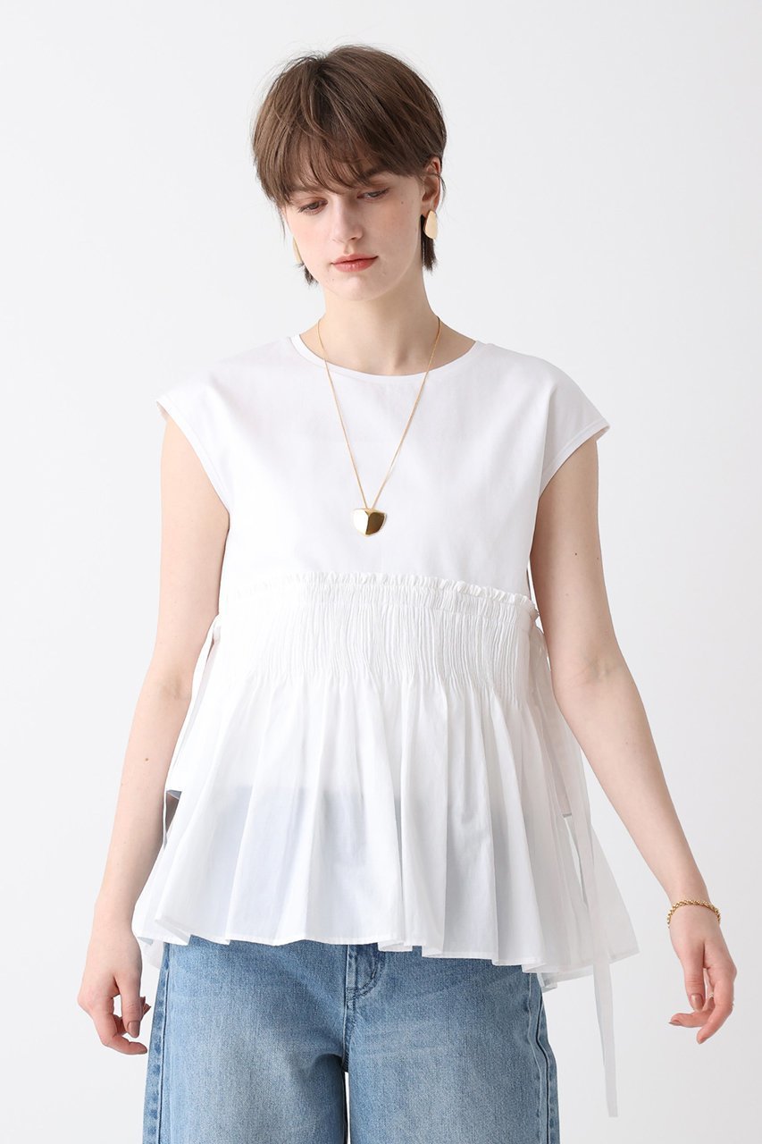 【アルアバイル/allureville】の刺繍プリーツペプラムプルオーバー 人気、トレンドファッション・服の通販 founy(ファニー) 　ファッション　Fashion　レディースファッション　Fashion for Women　トップス・カットソー　Cut & Sew Tops　シャツ・ブラウス・オフィスカジュアル　Elegant Blouses & Button-Ups　ロングTシャツ・Tシャツ　Longline T-Shirts & Tees　カジュアルプルオーバー・ニットトップス　Pullovers & Knit Tops / Casual Pullovers　カットソー・ベーシックTシャツ　Cut-and-Sewn Tops / Stretch Tees & Basics　カットソー　Cut and Sewn Top　ギャザー　Gathered, Ruffled　コンビ　Combo, Combination Style　ショート　Short, Short Length　ジャケット　Jacket, Outerwear　スリーブ　Sleeve, Long Sleeve / Short Sleeve　チュニック　Tunic, Long Top　ドッキング　Docking, Mixed Material　フレンチ　French, French Style　プリーツ　Pleats, Pleated　ペプラム　Peplum, Flared Hem　エレガント 上品　Elegant　other-6|ID: prp329100004905977 ipo3291000000036733576