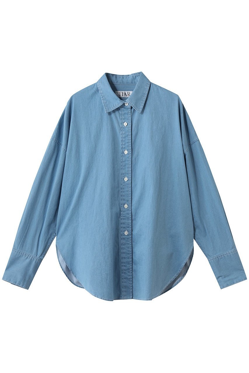 【ティアラ/Tiara】のデニムシャツ 人気、トレンドファッション・服の通販 founy(ファニー) 　ファッション　Fashion　レディースファッション　Fashion for Women　トップス・カットソー　Cut & Sew Tops　シャツ・ブラウス・オフィスカジュアル　Elegant Blouses & Button-Ups　おすすめ　Recommended / Our Picks　シンプル　Simple, Minimal　ストレッチ　Stretch, Stretchy Fabric　スリーブ　Sleeve, Long Sleeve / Short Sleeve　セットアップ　Set-Up, Coordinated Outfit　デニム　Denim, Jeans Material　ロング　Long, Long-Length　新作・新入荷　New Arrivals / New In　 other-1|ID: prp329100004905985 ipo3291000000036728329