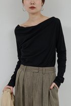【ガリャルダガランテ/GALLARDAGALANTE】の【2WAY】オフショルカットソー 人気、トレンドファッション・服の通販 founy(ファニー) ファッション Fashion レディースファッション Fashion for Women トップス・カットソー Cut & Sew Tops シャツ・ブラウス・オフィスカジュアル Elegant Blouses & Button-Ups ロングTシャツ・Tシャツ Longline T-Shirts & Tees カットソー・ベーシックTシャツ Cut-and-Sewn Tops / Stretch Tees & Basics ショルダー Shoulder, Shoulder Strap スリーブ Sleeve, Long Sleeve / Short Sleeve ドレープ Drape, Draping Fabric ロング Long, Long-Length thumbnail ブラック|ID: prp329100004906012 ipo3291000000036728578