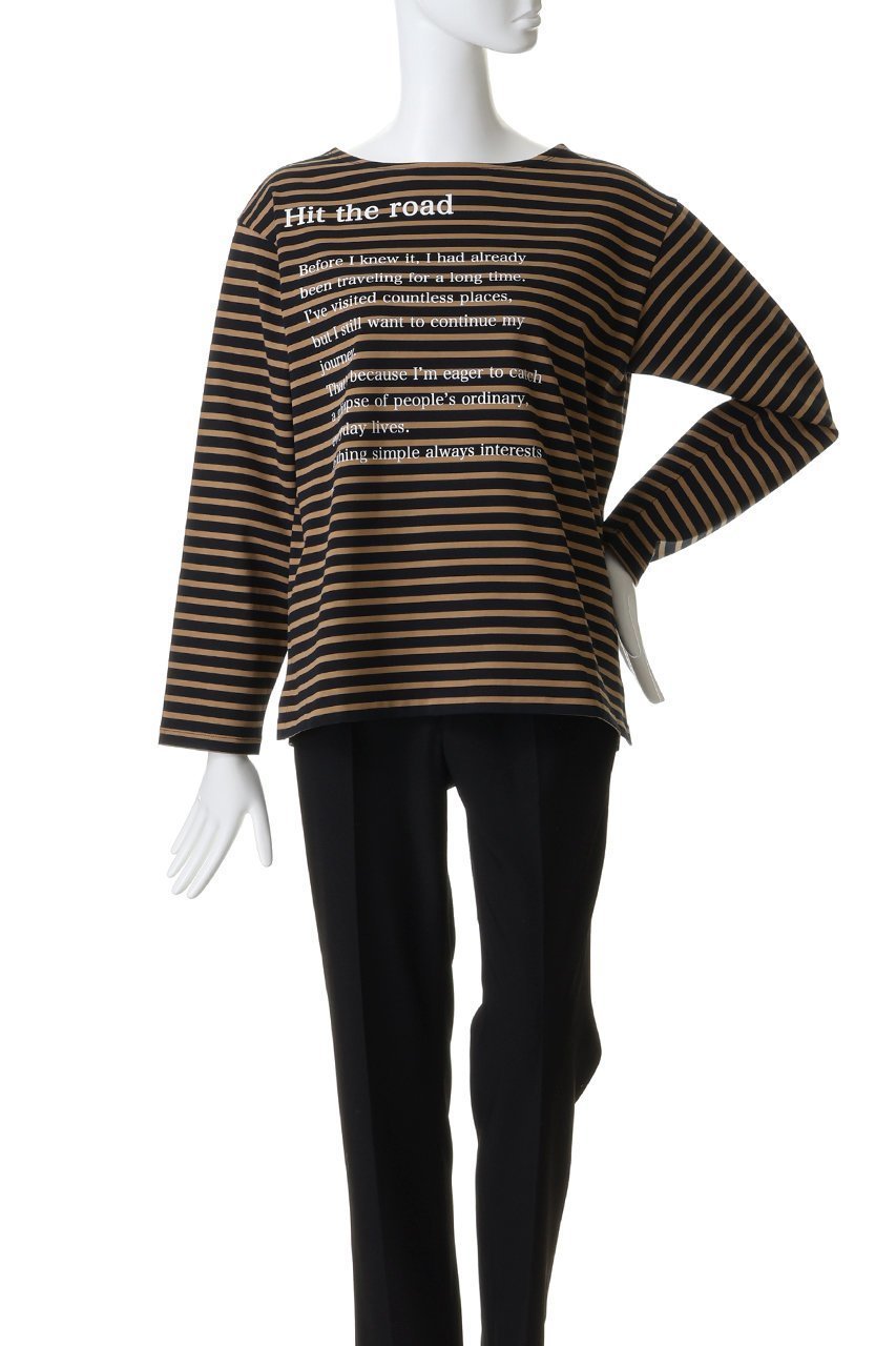 【アダワス/ADAWAS】のストライプ Tシャツ 人気、トレンドファッション・服の通販 founy(ファニー) 　ファッション　Fashion　レディースファッション　Fashion for Women　トップス・カットソー　Cut & Sew Tops　シャツ・ブラウス・オフィスカジュアル　Elegant Blouses & Button-Ups　ロングTシャツ・Tシャツ　Longline T-Shirts & Tees　カットソー・ベーシックTシャツ　Cut-and-Sewn Tops / Stretch Tees & Basics　シンプル　Simple, Minimal　ストライプ　Stripe, Striped Pattern　スリーブ　Sleeve, Long Sleeve / Short Sleeve　トレンド　Trend, Trending Now　フロント　Front, Front Design　プリント　Print, Printed Pattern　ボーダー　Border, Stripe　リラックス　Relax, Relaxed Fit　ロング　Long, Long-Length　other-2|ID: prp329100004906013 ipo3291000000036728590