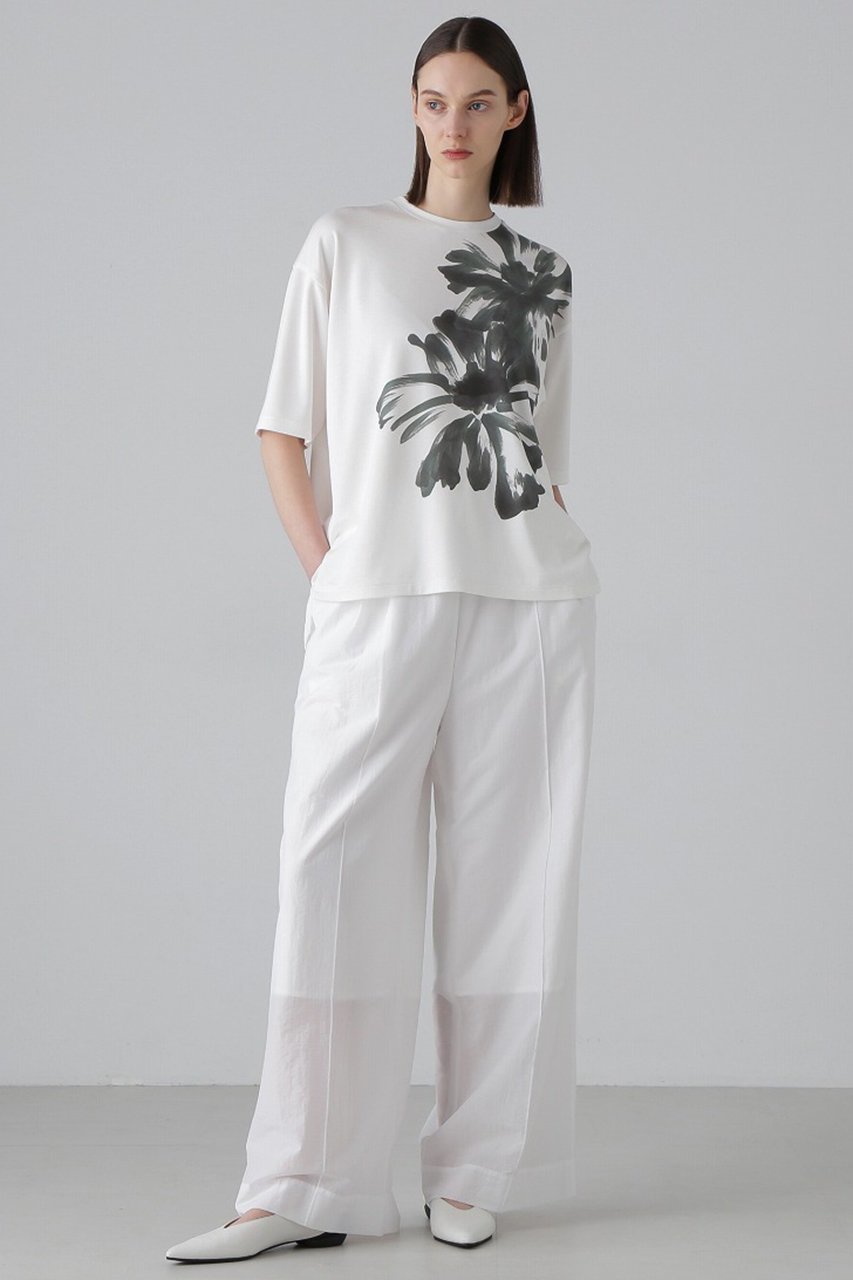 【アドーア/ADORE】のハイブリッドポンチプリントカットソー 人気、トレンドファッション・服の通販 founy(ファニー) ファッション Fashion レディースファッション Fashion for Women トップス・カットソー Cut & Sew Tops シャツ・ブラウス・オフィスカジュアル Elegant Blouses & Button-Ups ロングTシャツ・Tシャツ Longline T-Shirts & Tees カットソー・ベーシックTシャツ Cut-and-Sewn Tops / Stretch Tees & Basics アシンメトリー Asymmetrical Style インナー Innerwear ショート Short, Short Length シルケット Silket, Silky Cotton スリーブ Sleeve, Long Sleeve / Short Sleeve バランス Balance, Style Balance プリント Print, Printed Pattern other-8|ID: prp329100004906019 ipo3291000000036728650