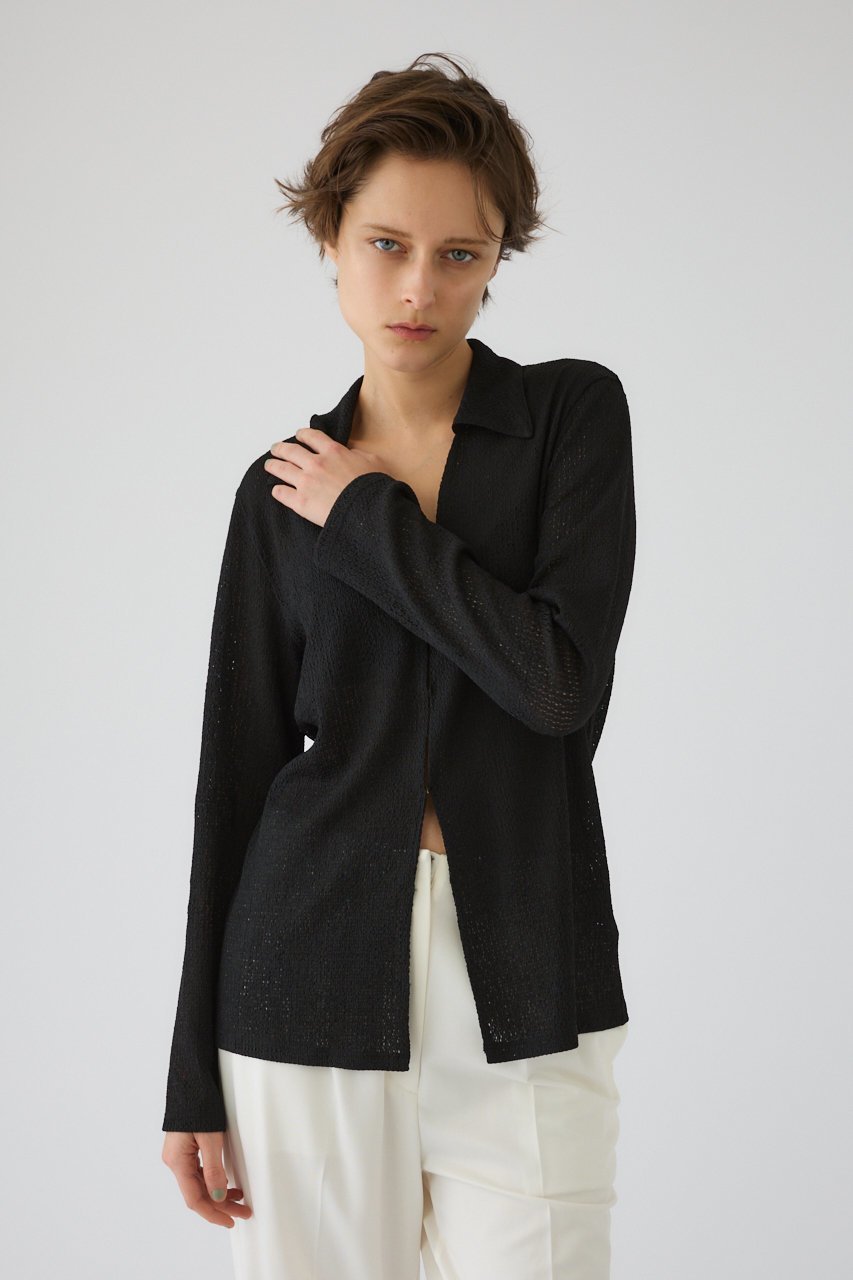 【リムアーク/RIM.ARK】のSheer lace hook tops/トップス 人気、トレンドファッション・服の通販 founy(ファニー) 　ファッション　Fashion　レディースファッション　Fashion for Women　トップス・カットソー　Cut & Sew Tops　シャツ・ブラウス・オフィスカジュアル　Elegant Blouses & Button-Ups　ロングTシャツ・Tシャツ　Longline T-Shirts & Tees　カットソー・ベーシックTシャツ　Cut-and-Sewn Tops / Stretch Tees & Basics　おすすめ　Recommended / Our Picks　インナー　Innerwear　キャミソール　Camisole, Spaghetti Strap Top　クール　Cool, Chic　ジャケット　Jacket, Outerwear　スラックス　Slacks, Dress Pants　スリーブ　Sleeve, Long Sleeve / Short Sleeve　タンク　Tank Top, Sleeveless Top　ダウン　Down, Puffer　デニム　Denim, Jeans Material　フロント　Front, Front Design　レース　Lace, Lace Fabric　ロング　Long, Long-Length　other-6|ID: prp329100004906027 ipo3291000000036728730