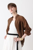 【アルアバイル/allureville】のオーガンシアーシャツ 人気、トレンドファッション・服の通販 founy(ファニー) ファッション Fashion レディースファッション Fashion for Women トップス・カットソー Cut & Sew Tops シャツ・ブラウス・オフィスカジュアル Elegant Blouses & Button-Ups インナー Innerwear カーディガン Cardigan, Knitwear スリーブ Sleeve, Long Sleeve / Short Sleeve タンク Tank Top, Sleeveless Top ロング Long, Long-Length エレガント 上品 Elegant thumbnail ブラウン|ID: prp329100004906029 ipo3291000000036728746