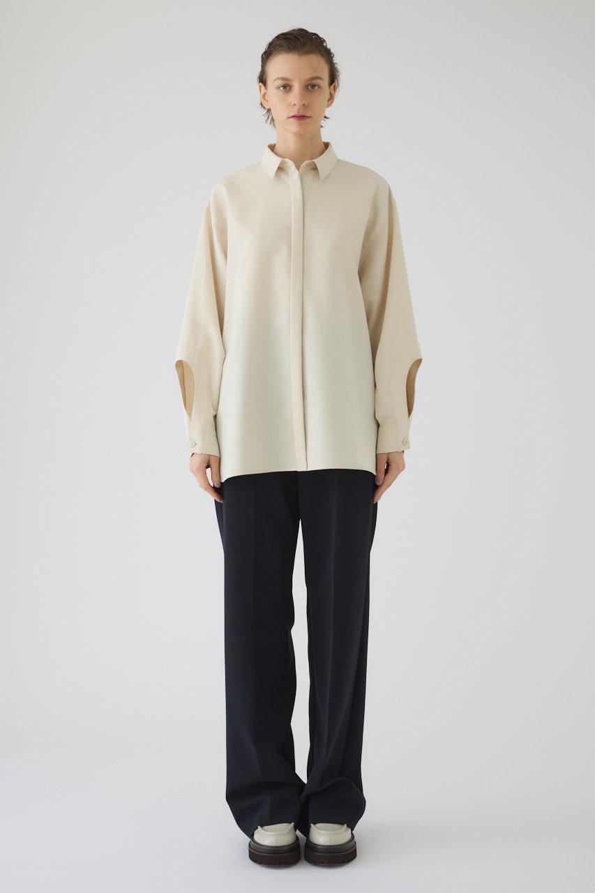 【リムアーク/RIM.ARK】のOpen cuff SH/シャツ 人気、トレンドファッション・服の通販 founy(ファニー) 　ファッション　Fashion　レディースファッション　Fashion for Women　トップス・カットソー　Cut & Sew Tops　シャツ・ブラウス・オフィスカジュアル　Elegant Blouses & Button-Ups　カフス　Cuff Design　シンプル　Simple, Minimal　スリーブ　Sleeve, Long Sleeve / Short Sleeve　バランス　Balance, Style Balance　ベーシック　Basic, Essential　ロング　Long, Long-Length　other-2|ID: prp329100004906032 ipo3291000000036728775