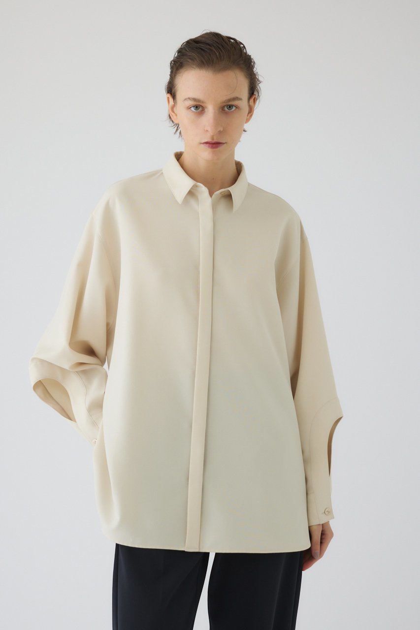 【リムアーク/RIM.ARK】のOpen cuff SH/シャツ 人気、トレンドファッション・服の通販 founy(ファニー) 　ファッション　Fashion　レディースファッション　Fashion for Women　トップス・カットソー　Cut & Sew Tops　シャツ・ブラウス・オフィスカジュアル　Elegant Blouses & Button-Ups　カフス　Cuff Design　シンプル　Simple, Minimal　スリーブ　Sleeve, Long Sleeve / Short Sleeve　バランス　Balance, Style Balance　ベーシック　Basic, Essential　ロング　Long, Long-Length　other-4|ID: prp329100004906032 ipo3291000000036728777