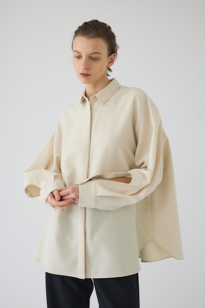 【リムアーク/RIM.ARK】のOpen cuff SH/シャツ 人気、トレンドファッション・服の通販 founy(ファニー) 　ファッション　Fashion　レディースファッション　Fashion for Women　トップス・カットソー　Cut & Sew Tops　シャツ・ブラウス・オフィスカジュアル　Elegant Blouses & Button-Ups　カフス　Cuff Design　シンプル　Simple, Minimal　スリーブ　Sleeve, Long Sleeve / Short Sleeve　バランス　Balance, Style Balance　ベーシック　Basic, Essential　ロング　Long, Long-Length　other-5|ID: prp329100004906032 ipo3291000000036728778
