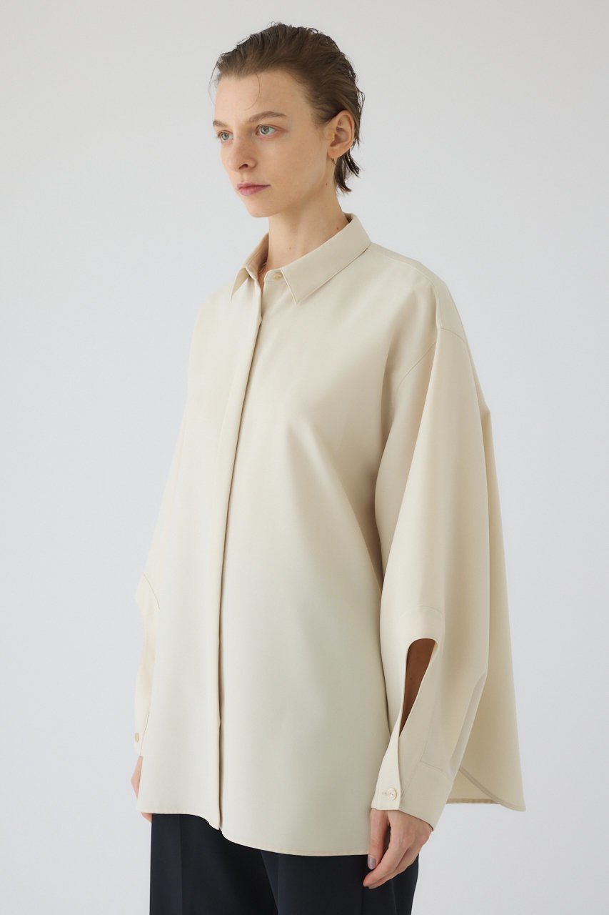 【リムアーク/RIM.ARK】のOpen cuff SH/シャツ 人気、トレンドファッション・服の通販 founy(ファニー) 　ファッション　Fashion　レディースファッション　Fashion for Women　トップス・カットソー　Cut & Sew Tops　シャツ・ブラウス・オフィスカジュアル　Elegant Blouses & Button-Ups　カフス　Cuff Design　シンプル　Simple, Minimal　スリーブ　Sleeve, Long Sleeve / Short Sleeve　バランス　Balance, Style Balance　ベーシック　Basic, Essential　ロング　Long, Long-Length　other-6|ID: prp329100004906032 ipo3291000000036728779