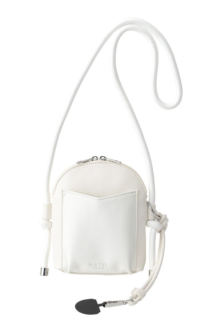【マールマール/MARLMARL】の【MATO by MARLMARL】ZIPLINE PHONE BAG ショルダーバッグ インテリア・キッズ・メンズ・レディースファッション・服の通販 founy(ファニー) 　ファッション　Fashion　レディースファッション　Fashion for Women　バッグ　Bags　カッティング　Cutting Detail　ショルダー　Shoulder, Shoulder Strap　シルバー　Silver, Metallic Silver　スマホ　Smartphone, Mobile Device　スマート　Smart, Elegant　財布　Wallet, Purse　パッチ　Patch, Appliqué　ポケット　Pocket, Pocket Detail　モノトーン　Monotone, Black and White　ラップ　Wrap, Wrap Design　リップ　Lip, Lip Motif　ワンポイント　One Point, Statement Accent　新作・新入荷　New Arrivals / New In　WHITE|ID: prp329100004906045 ipo3291000000036730662