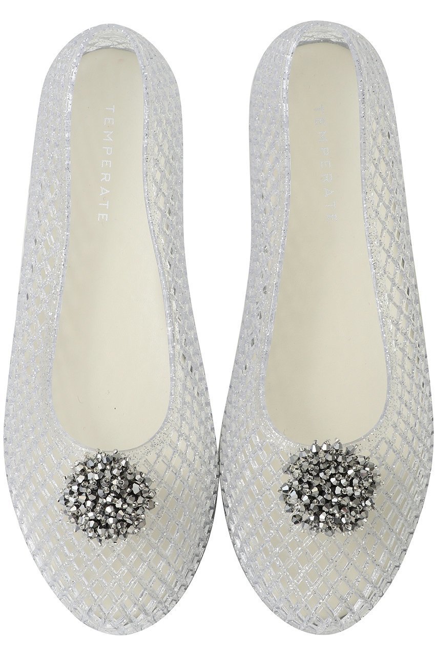 【テンパレイト/TEMPERATE】の【ELLE SHOP限定】ANRI ビジューメッシュパンプス(レイン対応) インテリア・キッズ・メンズ・レディースファッション・服の通販 founy(ファニー) 　ファッション　Fashion　レディースファッション　Fashion for Women　シューズ　Shoes, Footwear　人気　Popular, Best Seller　メッシュ　Mesh, Net Fabric　レイン　Rain, Rainproof　ワーク　Workwear, Utility Style　エレガント 上品　Elegant　シルバー|ID: prp329100004906068 ipo3291000000036730849