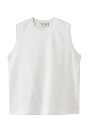 【エブール/ebure】の【ebure×Ron Herman】ニットパーツコットンポンチ スリーブレストップ 人気、トレンドファッション・服の通販 founy(ファニー) ファッション Fashion レディースファッション Fashion for Women トップス・カットソー Cut & Sew Tops ニット Knit Tops & Sweaters シャツ・ブラウス・オフィスカジュアル Elegant Blouses & Button-Ups ロングTシャツ・Tシャツ Longline T-Shirts & Tees カットソー・ベーシックTシャツ Cut-and-Sewn Tops / Stretch Tees & Basics カットソー Cut and Sewn Top コラボ Collaboration, Collab ショート Short, Short Length シンプル Simple, Minimal スリーブ Sleeve, Long Sleeve / Short Sleeve タンク Tank Top, Sleeveless Top パターン Pattern, Design Print エレガント 上品 Elegant 新作・新入荷 New Arrivals / New In |ID:prp329100004906071