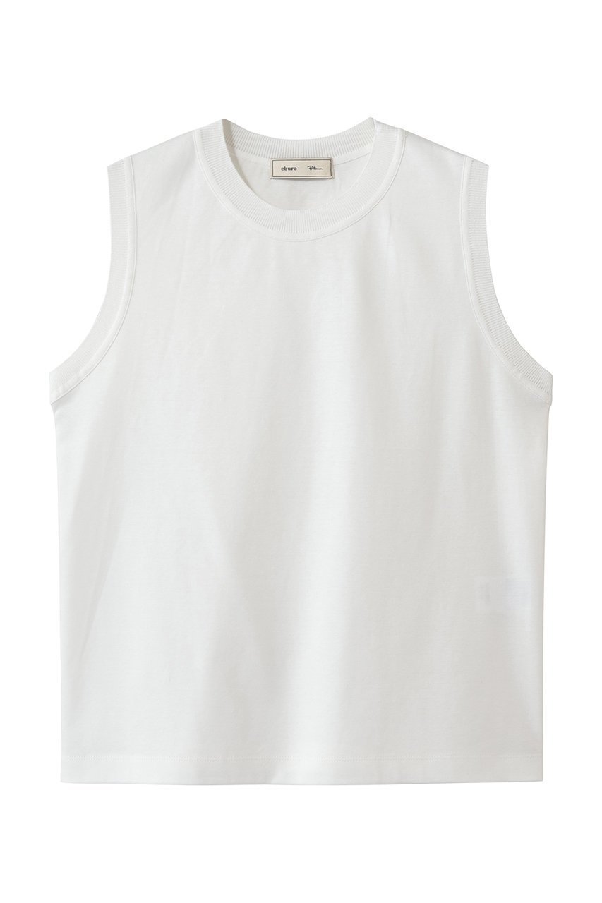 【エブール/ebure】の【4/4 12:00販売開始】【ebure×Ron Herman】ニットパーツコットンポンチ スリーブレストップス インテリア・キッズ・メンズ・レディースファッション・服の通販 founy(ファニー) ファッション Fashion レディースファッション Fashion for Women トップス・カットソー Cut & Sew Tops ニット Knit Tops & Sweaters シャツ・ブラウス・オフィスカジュアル Elegant Blouses & Button-Ups ロングTシャツ・Tシャツ Longline T-Shirts & Tees カットソー・ベーシックTシャツ Cut-and-Sewn Tops / Stretch Tees & Basics カットソー Cut and Sewn Top コラボ Collaboration, Collab ショート Short, Short Length シンプル Simple, Minimal スリーブ Sleeve, Long Sleeve / Short Sleeve タンク Tank Top, Sleeveless Top パターン Pattern, Design Print エレガント 上品 Elegant 新作・新入荷 New Arrivals / New In ホワイト|ID: prp329100004906071 ipo3291000000036730870
