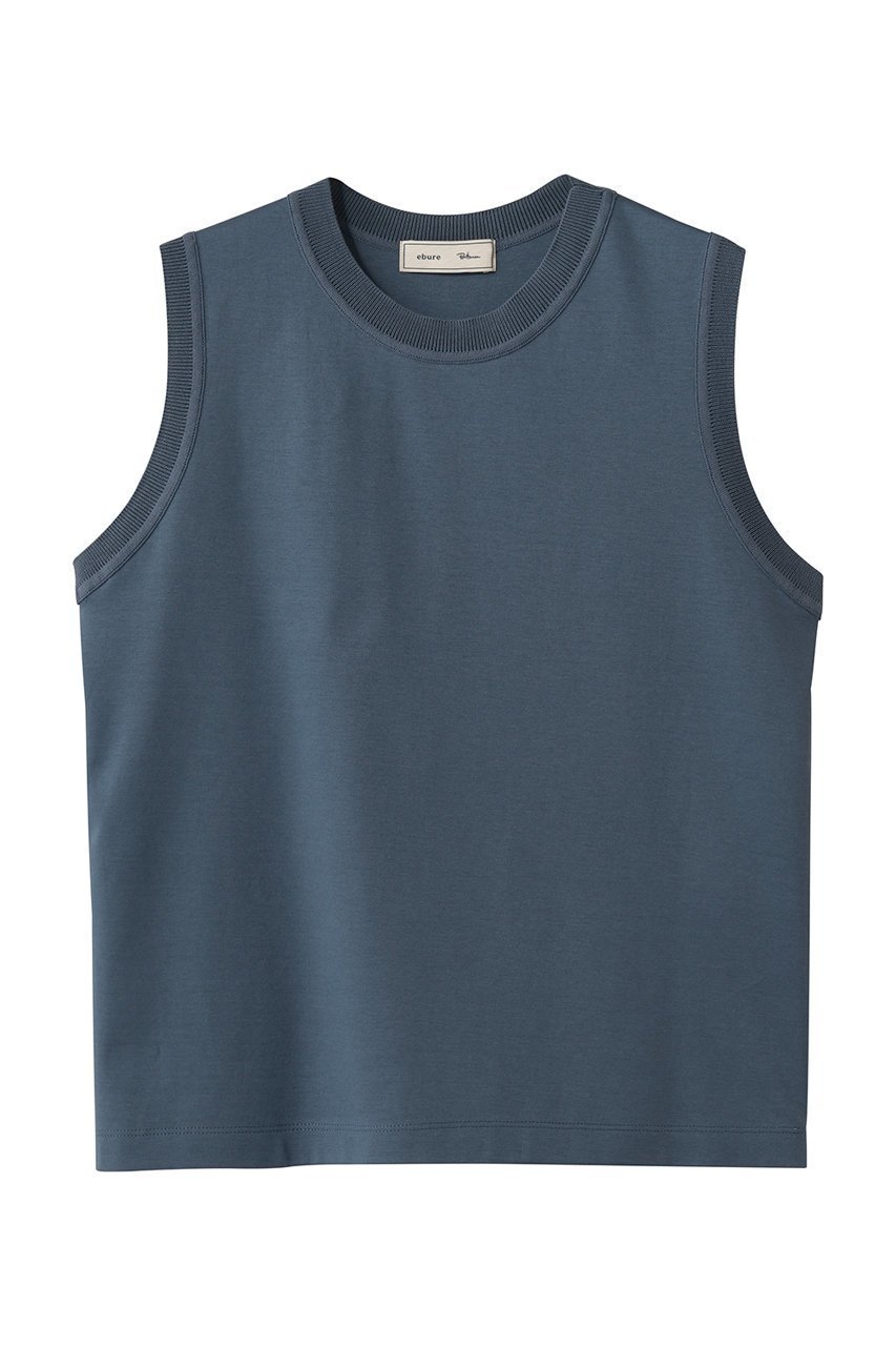 【エブール/ebure】の【4/4 12:00販売開始】【ebure×Ron Herman】ニットパーツコットンポンチ スリーブレストップス インテリア・キッズ・メンズ・レディースファッション・服の通販 founy(ファニー) ファッション Fashion レディースファッション Fashion for Women トップス・カットソー Cut & Sew Tops ニット Knit Tops & Sweaters シャツ・ブラウス・オフィスカジュアル Elegant Blouses & Button-Ups ロングTシャツ・Tシャツ Longline T-Shirts & Tees カットソー・ベーシックTシャツ Cut-and-Sewn Tops / Stretch Tees & Basics カットソー Cut and Sewn Top コラボ Collaboration, Collab ショート Short, Short Length シンプル Simple, Minimal スリーブ Sleeve, Long Sleeve / Short Sleeve タンク Tank Top, Sleeveless Top パターン Pattern, Design Print エレガント 上品 Elegant 新作・新入荷 New Arrivals / New In ダークブルー|ID: prp329100004906071 ipo3291000000036730873